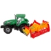 Green Tractor with Orange Cultivator for Kids