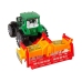 Green Tractor with Orange Cultivator for Kids