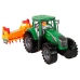 Green Tractor with Orange Cultivator for Kids