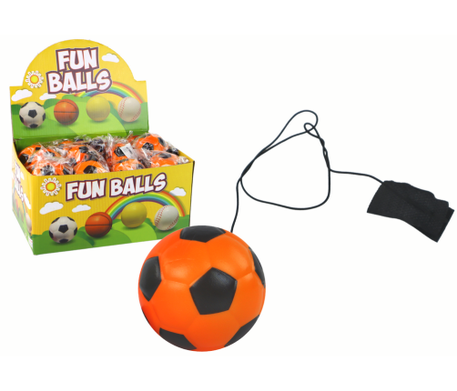 PU Football with Jojo Eraser for Bouncing, 6 cm, Orange