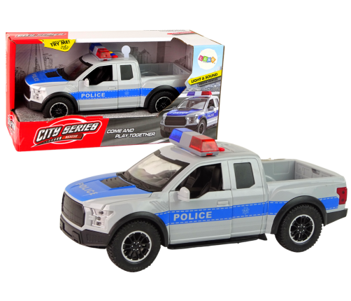 Off-Road Vehicle Police Gray Opening Door Sound Light