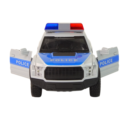 Off-Road Vehicle Police Gray Opening Door Sound Light