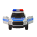 Off-Road Vehicle Police Gray Opening Door Sound Light