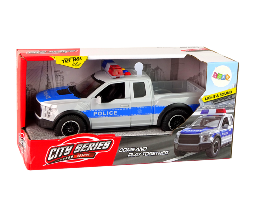 Off-Road Vehicle Police Gray Opening Door Sound Light