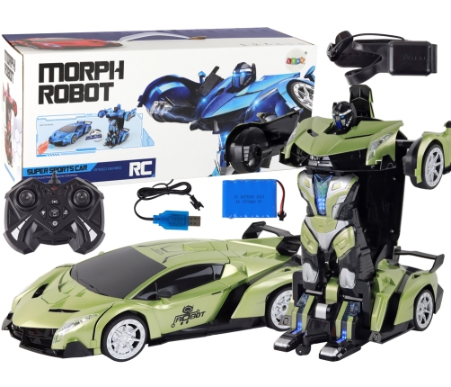 Car-Robot Transformation R/C 1:10 Green Gesture Control