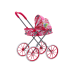 Doll Stroller Large Wheels Foldable Pink Patterns