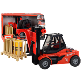 Red Forklift 1:16 Moving Forks Sounds Lights