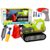 Cartoon Crawler Excavator To Disassemble DIY Green