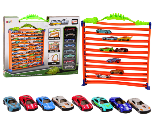 Car Track Parking 2in1 Garage Springs 360 Loop* Set