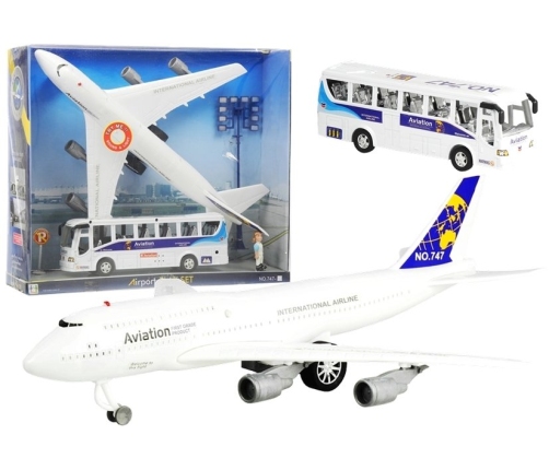 Airport Play Set - Aircraft, Bus & Accessories - Battery Powered