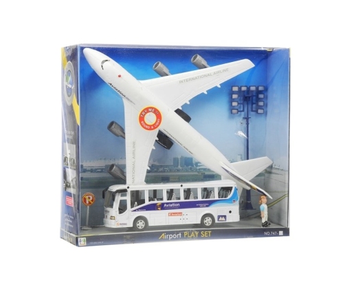 Airport Play Set - Aircraft, Bus & Accessories - Battery Powered