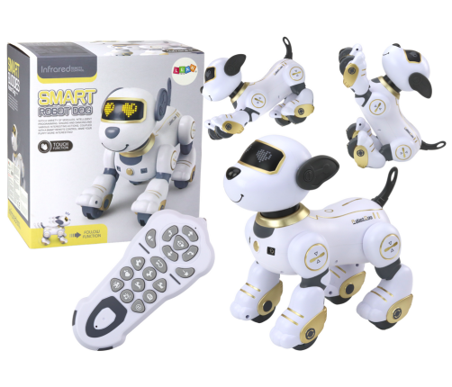 Remote Controlled Interactive Robot Dog Dancing Follows Commands Golden