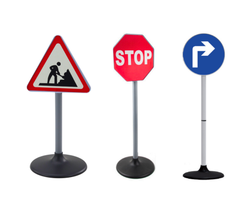 Educational Set Large Road Signs 76cm 3 Pcs