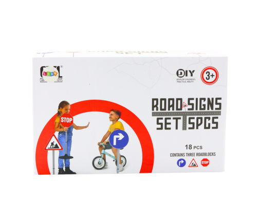 Educational Set Large Road Signs 76cm 3 Pcs