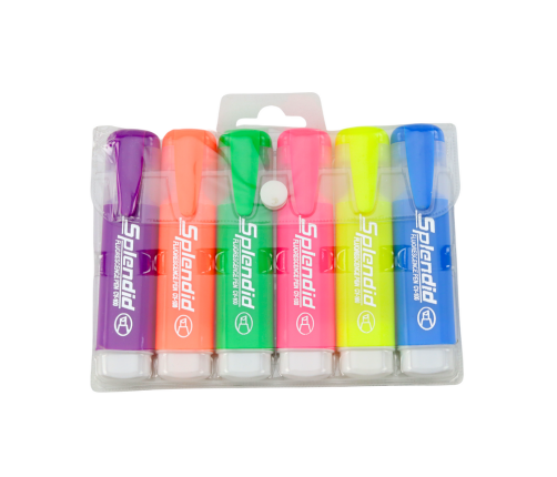 Highlighter Pen Set Pastel Colors 6pcs.