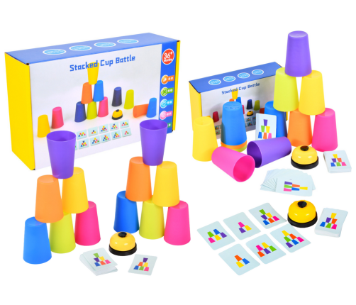 Arcade Game Stacking Cups Cards Bell