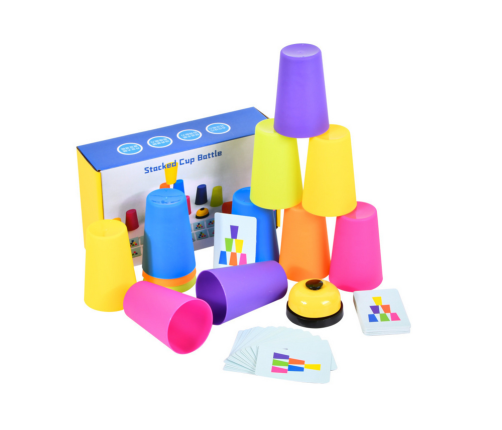 Arcade Game Stacking Cups Cards Bell