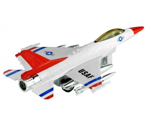 USAF White Plane Jet Rides Lit Game 1:80