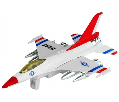 USAF White Plane Jet Rides Lit Game 1:80