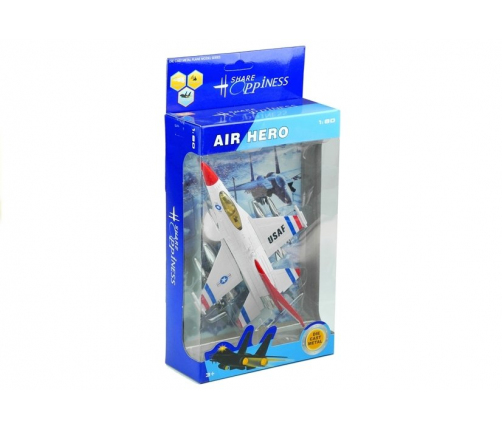 USAF White Plane Jet Rides Lit Game 1:80