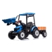 Battery-operated tractor with trailer Hercules Blue 24V