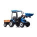 Battery-operated tractor with trailer Hercules Blue 24V