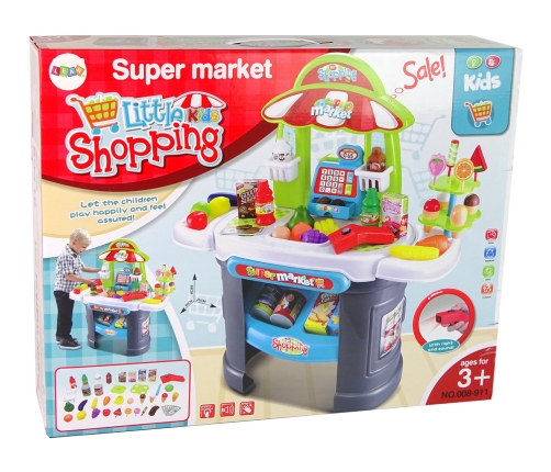 Supermarket Set Grocery Scanner for Kids