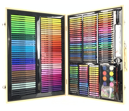 Large Artistic Painting Set in a Wooden Case 251 elements !