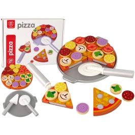 Pizza Set Wooden Jigsaw Puzzle Velcro Accessories