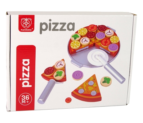 Pizza Set Wooden Jigsaw Puzzle Velcro Accessories