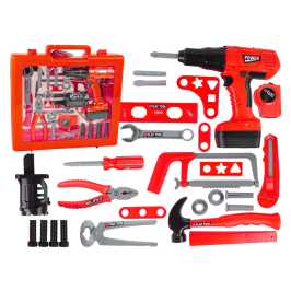 Handyman Set Screwdriver Battery Hammer Saw