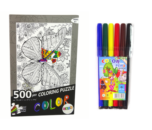 Puzzles to colour 500 Elements Butterfly