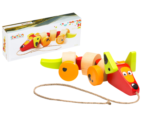 Wooden Dachshund Dog on a string Pull Toy 13623