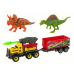 Dinosaurs Set Rocket Car With Trailer Yellow