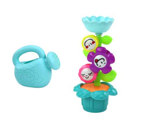 Bath Toy Colorful Flowers Watering Can