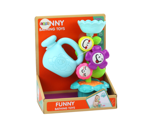 Bath Toy Colorful Flowers Watering Can