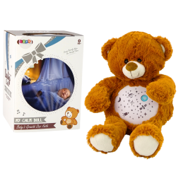 Teddy Bear Sleeping Lights Sounds Night and Day Mode Brown