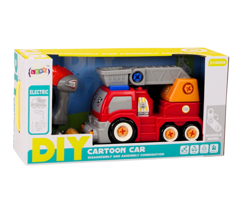 Cartoon Boom Truck To Disassemble DIY Red