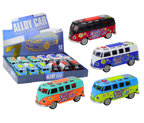 Camper Bus 1:32 Metal Lights Sounds Drive Opening Doors