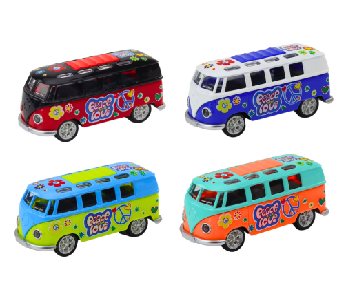 Camper Bus 1:32 Metal Lights Sounds Drive Opening Doors