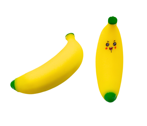 Banana Squishy Stretchy Rubber Yellow