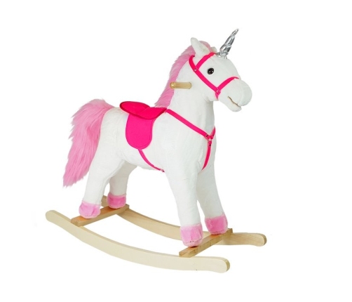 Running Horse Unicorn White Sounds Moves Snout Tail 74 cm