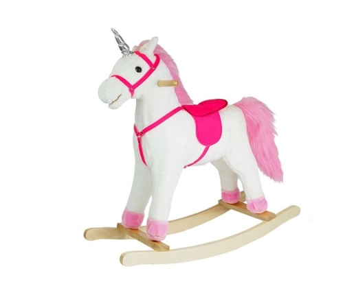 Running Horse Unicorn White Sounds Moves Snout Tail 74 cm