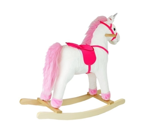 Running Horse Unicorn White Sounds Moves Snout Tail 74 cm