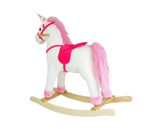 Running Horse Unicorn White Sounds Moves Snout Tail 74 cm