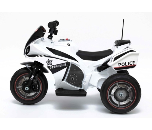 Electric Ride-On Police Motorbike GTM5588 White-Black