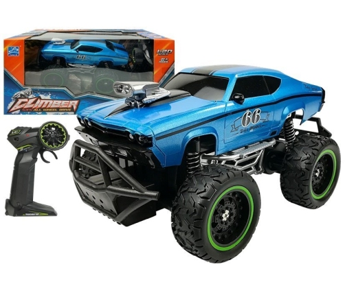 Remote controlled Car Off-road R/C Blue High Wheels