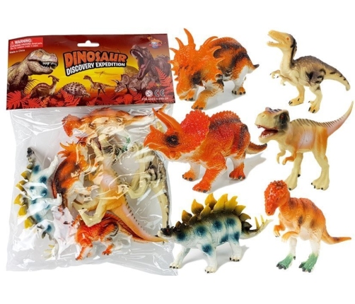 Set of Dinosaur Figurines 10 cm 6 pieces