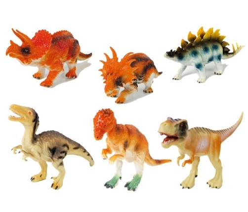 Set of Dinosaur Figurines 10 cm 6 pieces