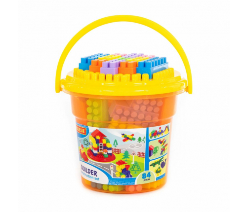 Building Blocks Bucket 84 Pieces Windows Doors Vehicles 37213